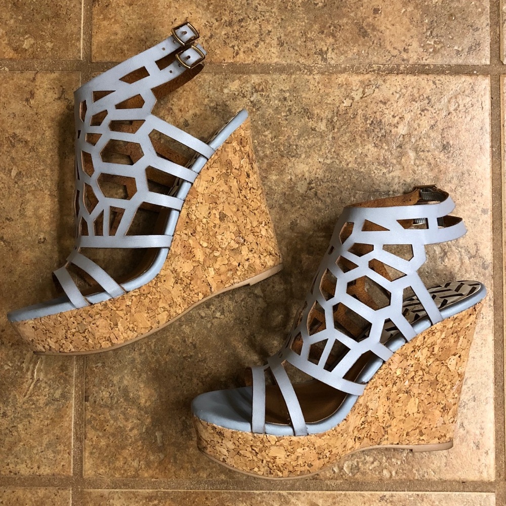 Qupid cork bottom wedges